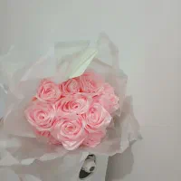 دسته گل روبانی