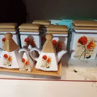 پا سماوری سرامیک گلدار