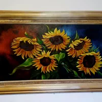 فروش تابلو نقاشی گلهای آفتابگردان