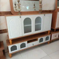 آینه کنسول*میز تلویزیون بهار*مدل شیشه خور