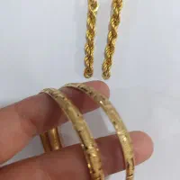 گوشواره النگو طلا در حد نو|جواهرات|خرم‌آباد, |دیوار