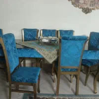 میز نهار خوری ۶ نفره  سالم رنگ ابی