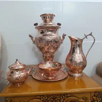 سرویس سماور ذغالی برنجی