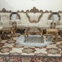 مبل سلطنتی 9نفره|مبلمان خانگی و میز عسلی|قصرشیرین, |دیوار