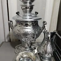 سماور گازی  استیل کاملا نو 8لیتری مارک روشن