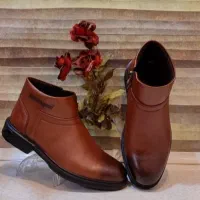 کفش قهوه‌ای سایز 44 زیپ دار
