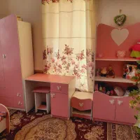 سرویس خواب کامل کودک و نوجوان|تخت و سرویس خواب|ارسنجان, |دیوار