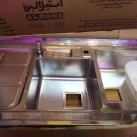 سینک  استیل دو لنگه البرز پلمپ