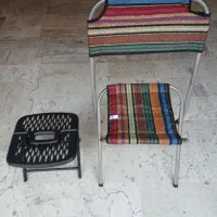 صندلی وچارپایه کوتاه تاشو نو