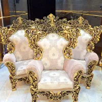 مبل سلطنتی بزرگ ۹نفره اصل چوب راش درحد صفر