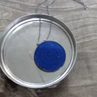 گردنبندعقیق خراسانی ابی و مهره سنگ راف لاجورد اصل