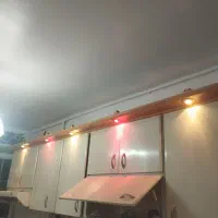کابینت آشپزخانه فلزی با هود کارکرده