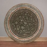 سینی مسی قلمزنی قدیمی (قطر۵۷)|کلکسیون اشیاء عتیقه|تهران, سید خندان (جلفا)|دیوار