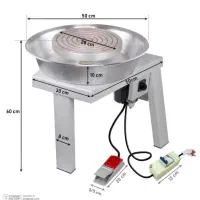 چرخ سفالگری پدال دار پیشروان الکترونیک