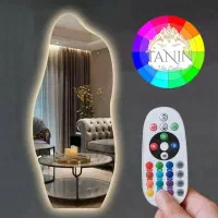 آینه دفرمه هلالی بک لایت VIP  (فروشگاه طنین بانو)