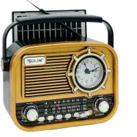 رادیو اسپیکر خورشیدی گولون ساعت‌دار