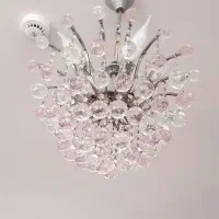 لوستر توپی کریستالی