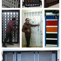 درب کشویی آکاردئونی حفاظ ضدسرقت کرکره اتومات پنجره