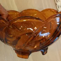 میوه‌خوری و پیاله پایه‌دارصدفی چکسلواکی قدیمی