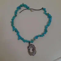 گردنبند فیروزه پلاک شجر عتیقه