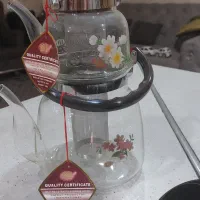 کتری وقوری پیرکس گلدار نو نو