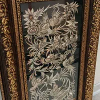 تابلو قلم زنی گل و مرغ