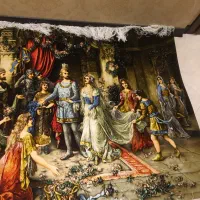 تابلو فرش دستبافت تبریز تاج گذاری|تابلو فرش|تهران, دروس|دیوار