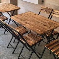 ست غذا خوری*(تاشو چوب(فلز کد 7878
