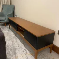 میز تلویزیون شرکت کم جا چوب