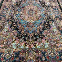 جفت۶متری نقشه سالاری۲ متن رج۳۵ کف حاشیه ابریشم|فرش|تبریز, |دیوار