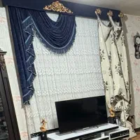 پرده به همراه والان و یه پرده در بالکن