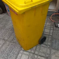 سطل ۱۲۰ لیتری چرخدار سبلان +چهارپایه پلاستیکی