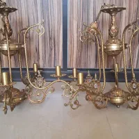 لوستر تمام برنجی ۵ شاخه