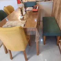 سرویس مبل کامل و میز عسلی و میزناهار خوری۶نفره