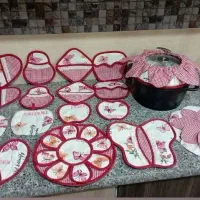 دوخت سرویس آشپزخانه و پرده پانچ حرفه ای|پرده، رانر، رومیزی|جهرم, |دیوار