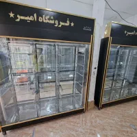 ۲ دستگاه یخچال ۲طرف نماست مشکی‌طلایی