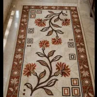 گلیم دکوراتیو طرح گل . مناسب پذیرایی ، اتاق