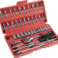 مجموعه ۴۶ عددی آچار بکس و سری پیچگوشتی درایو 1/4