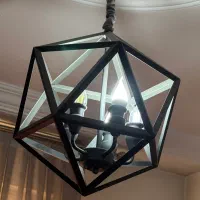 لوستر فلزی طوسی|لوستر و چراغ آویز|تهران, فدک|دیوار