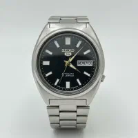 ساعت سیکو ۵ مشکی ایندکس سفید اصل ژاپن نبضی 7019