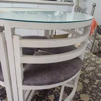 میزوصندلی ناهارخوری کم جا ۴نفره|میز و صندلی غذاخوری|قرچک, زیبا شهر|دیوار