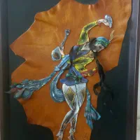 تابلو برجسته چرم طرح لیلی