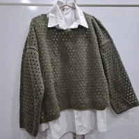 بلوز بافت سوزنی نو شیک فری سایز