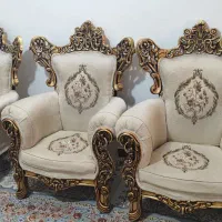 مبل سلطنتی استیل چوب راش 9نفره|مبلمان خانگی و میز عسلی|باقرشهر, |دیوار