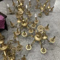 فروشنده*خریدار*لوستر برنزی آینه شمعدانی شکسته سالم