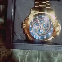 ساعت مردانه طلایی اینویکتا سه موتوره دو صفحه ای|ساعت|ساری, |دیوار