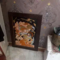 قاب مس دور چوب بسیارزیبا بزرگ