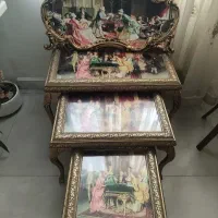 میز عسلی نقاشی شده و تابلو