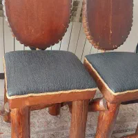 میز ناهار خوری ۴ نفره چوبی همراه با تخته نر  و کشو