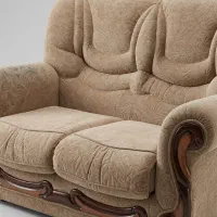 ست مبل راحتی ۳ + ۲ + ۱ نفره خاکستری با دسته چوبی
